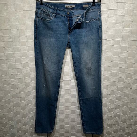 Mavi Jeans Womens Emma Slim Boyfriend Denim Jeans Size 31X32 Distressed Medium - Picture 5 of 12